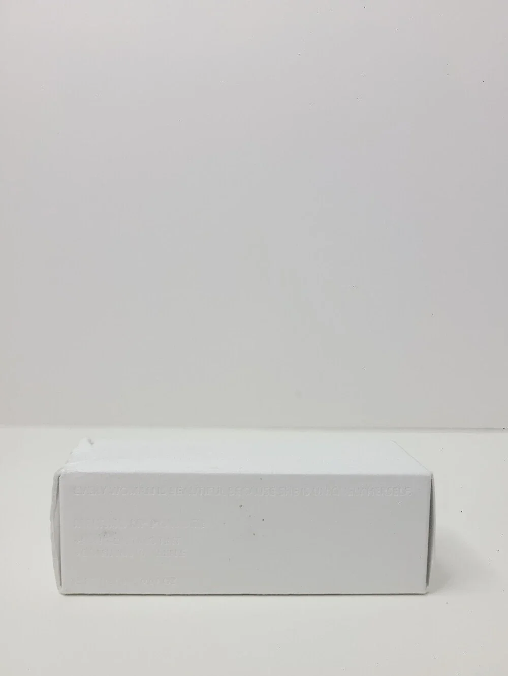 White Rectangular Box with Coral Accent Sticker